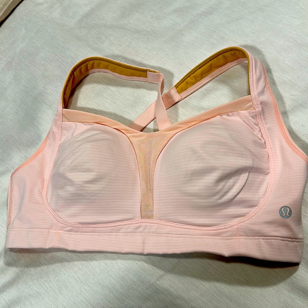 Pink Lululemon, sports bra, 36D